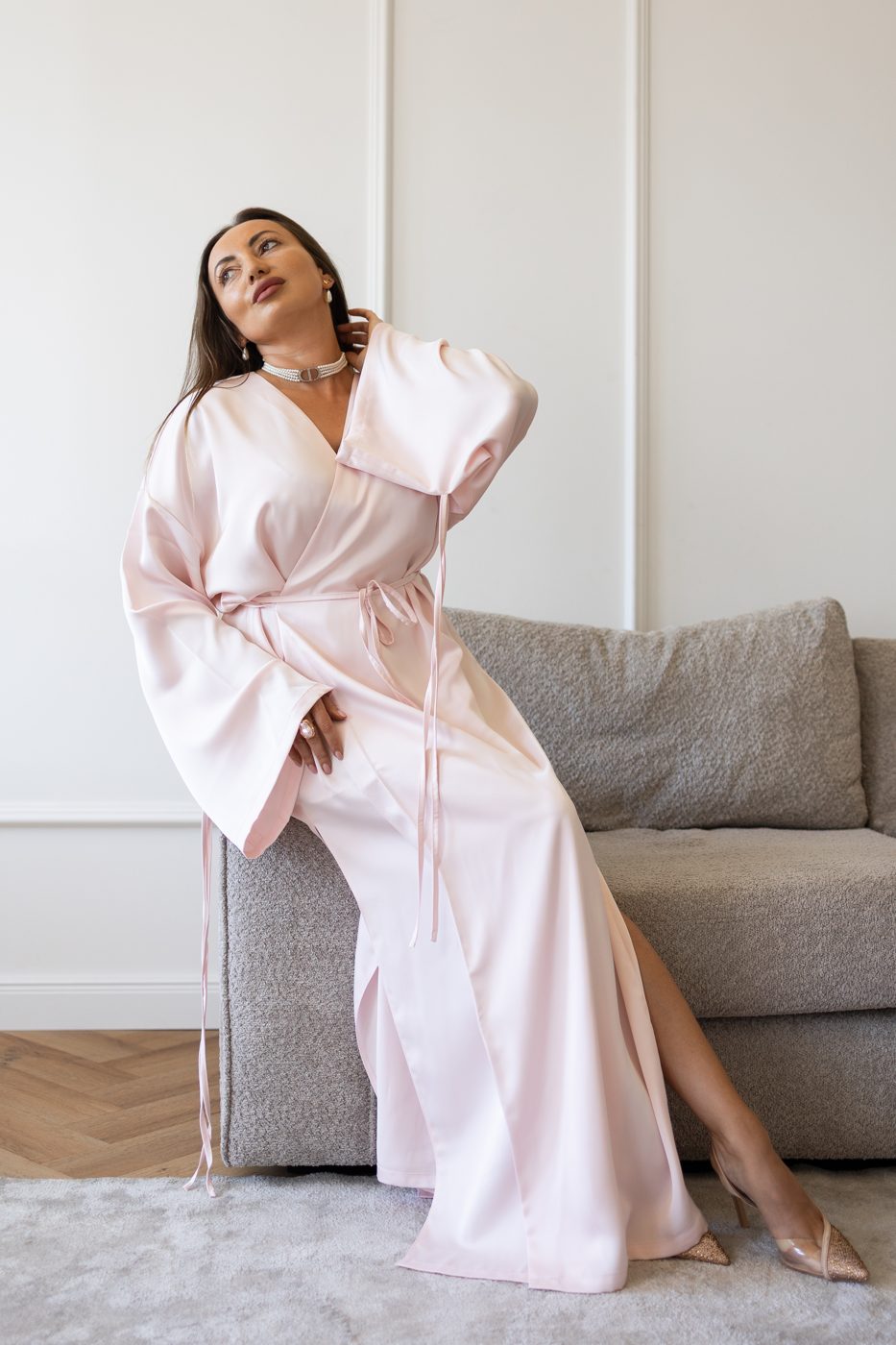 Maxi Length Dress-Kimono